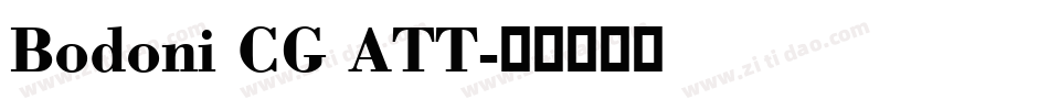 Bodoni CG ATT字体转换